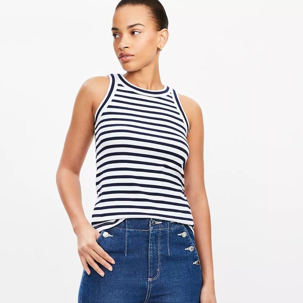 Stripe Perfect Ribbed Tank Top